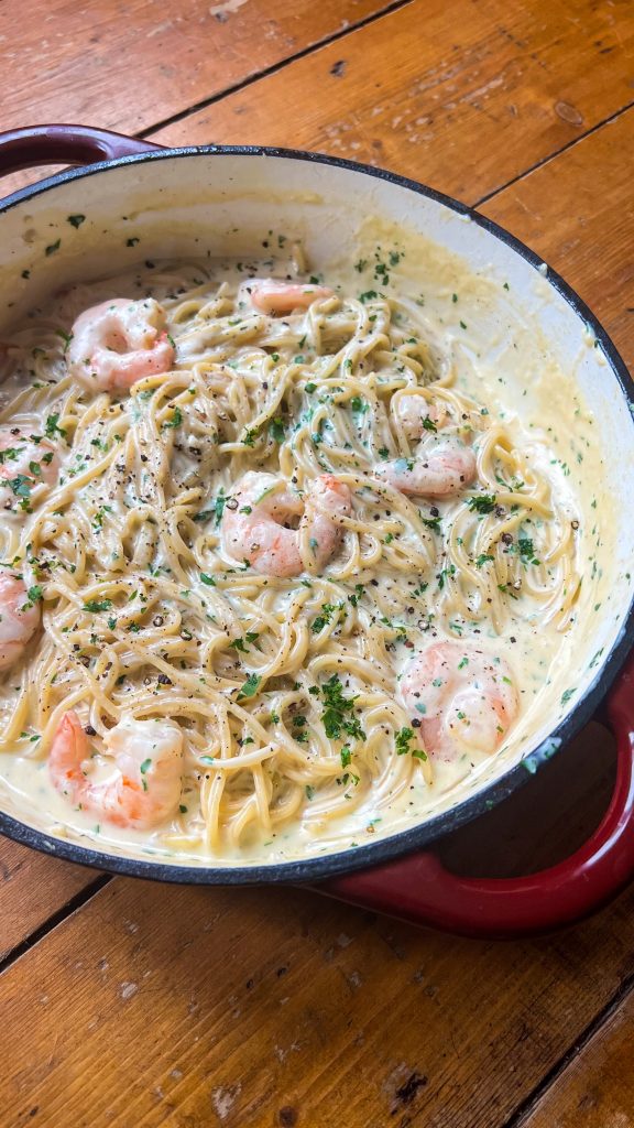 prawn alfredo