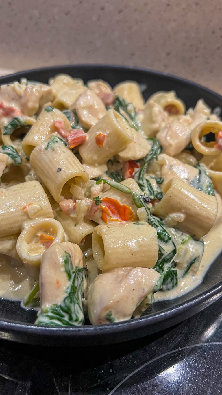 tuscan chicken Alfredo pasta