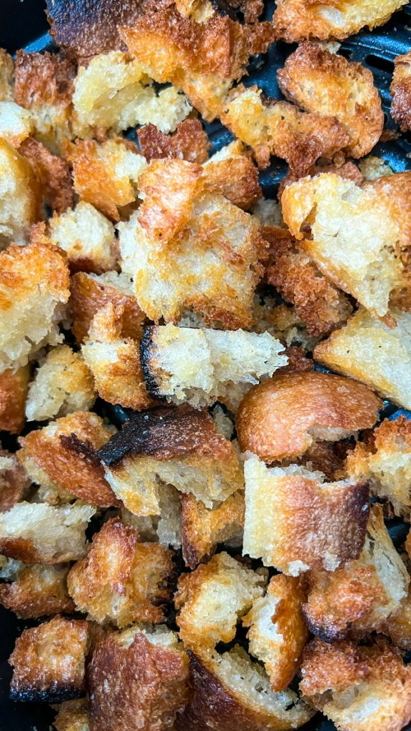 homemade sourdough croutons