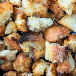 homemade sourdough croutons