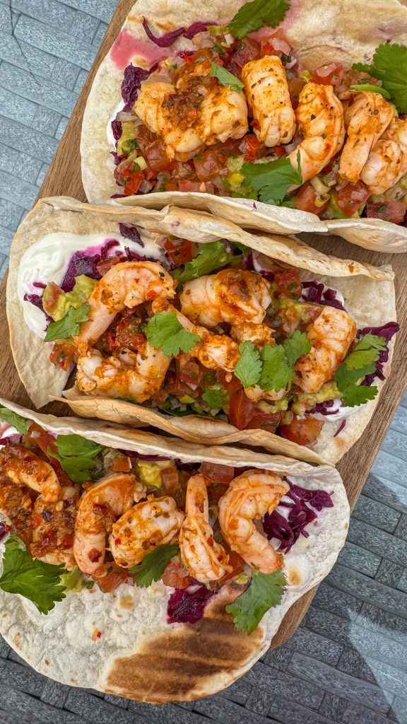 cajun prawn taco