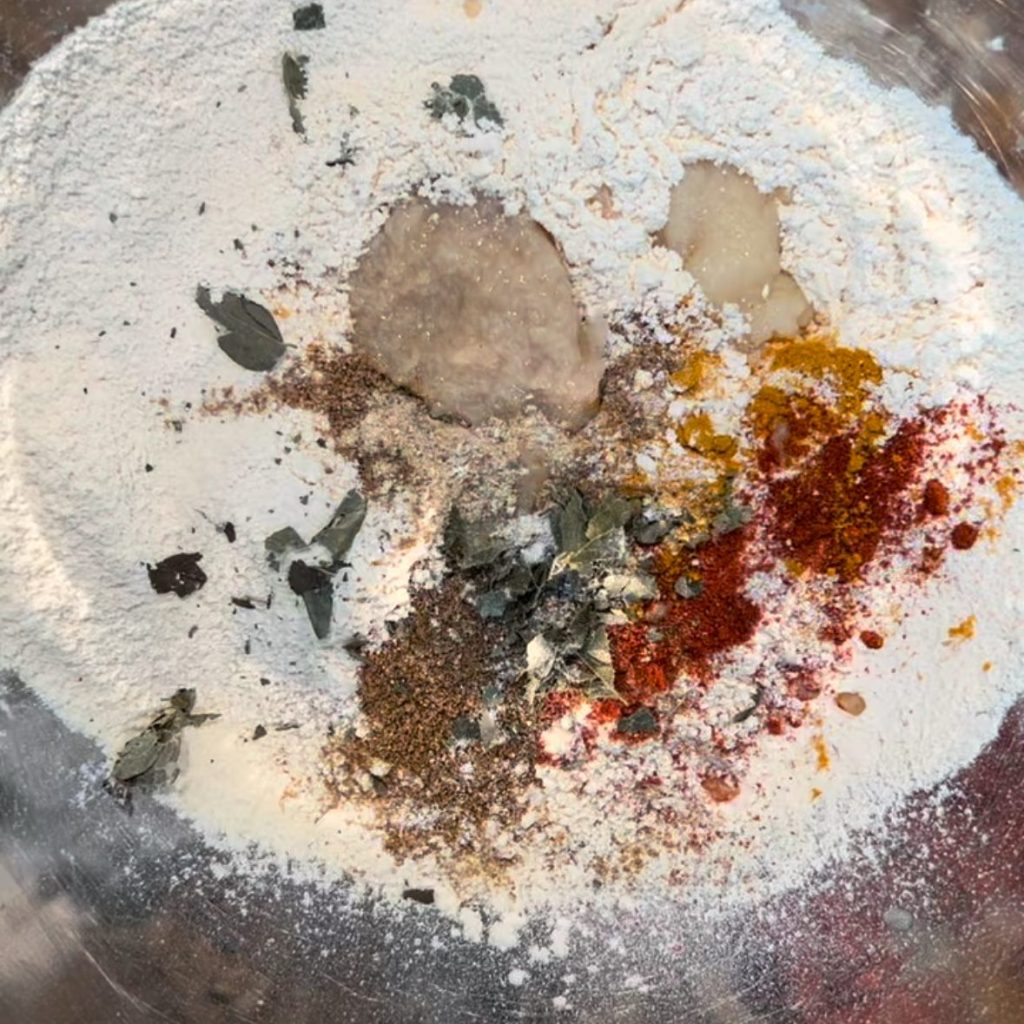 gram flour with spices